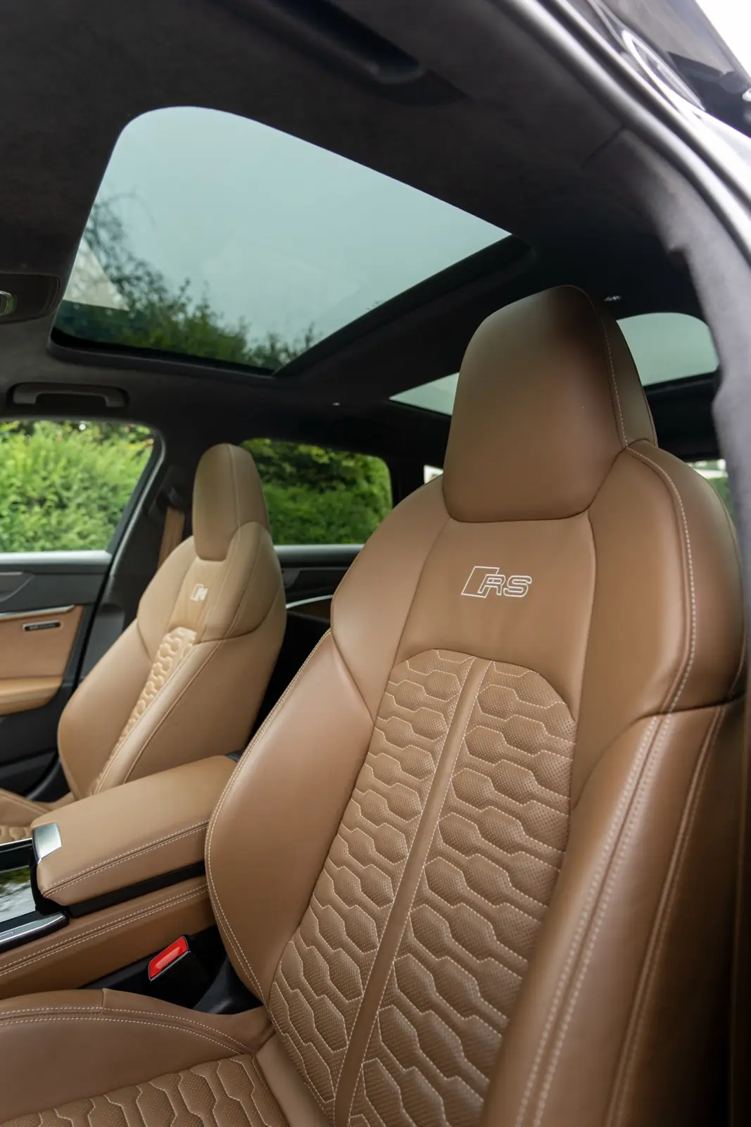 Leder interieur van een Audi RS6 na detailing